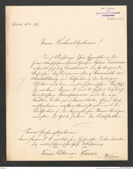 k.k. naturhistorisches Hofmuseum, Intendanzakten 1885-1896 (Hauer), Aktenzahl Z.433/1889, Seite 1